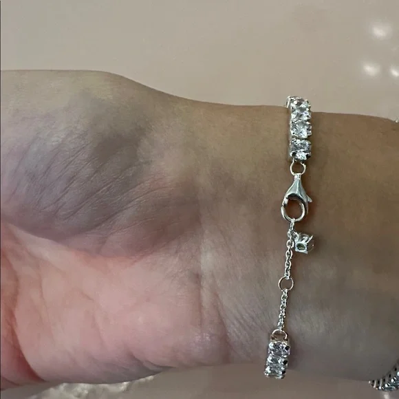 Sparkling Bold Tennis Bracelet - Sterling Silver - Picture 5 of 6